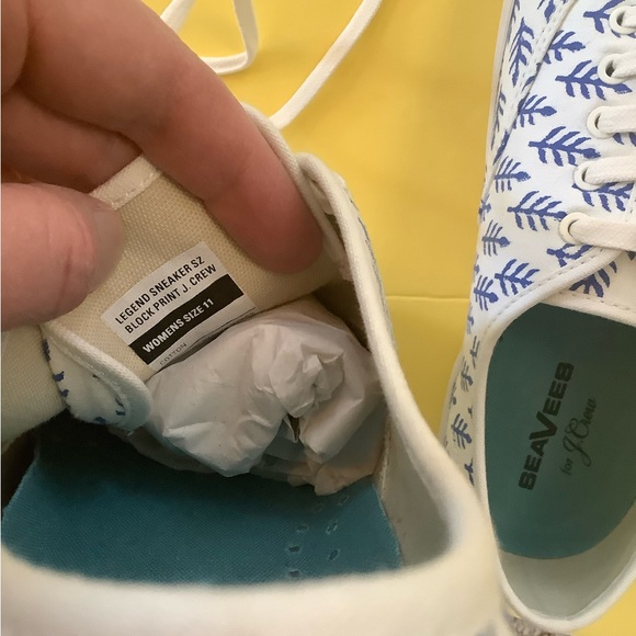 🎉HOST PICK🎈 NIB J. Crew SeaVees SZ Block Print sneakers Sz 11 NEW - Picture 6 of 6